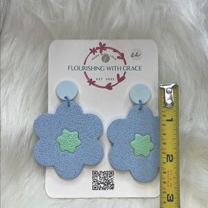 Blue and Green Handmade Earrings